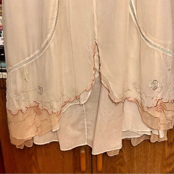 Nataya 2Pc Edwardian Tea Dress & Tunic Jacket Size XL Age of Love Ivory & Peach - Picture 10 of 16